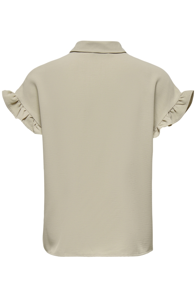 ONLMETTE LIFE SS FRILL SHIRT WVN CS 15353160 PURE CASHMERE